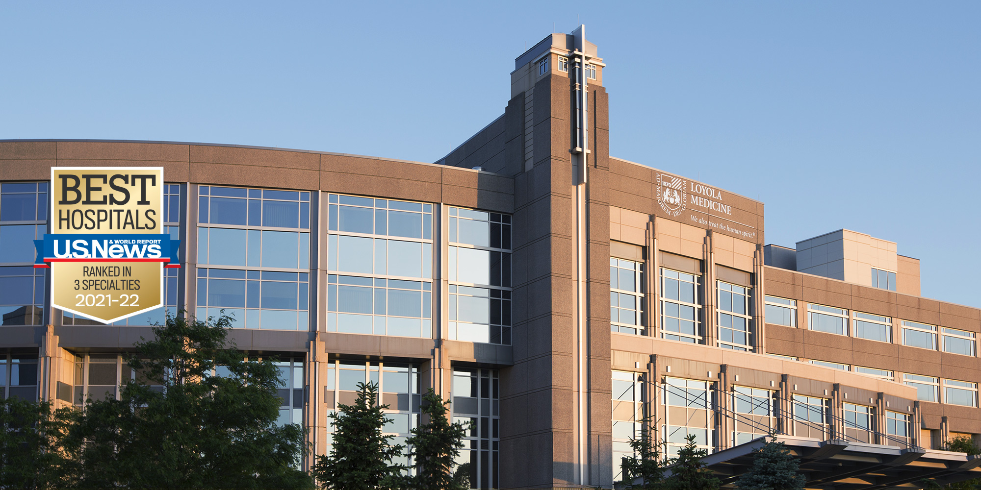 Exterior of Loyola University Medical Center