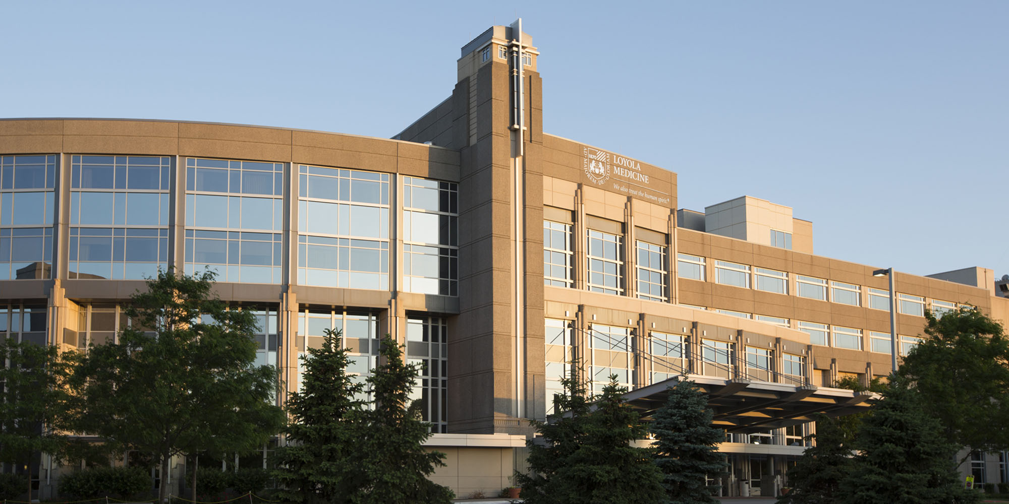 Exterior photo of Loyola University Medical Center