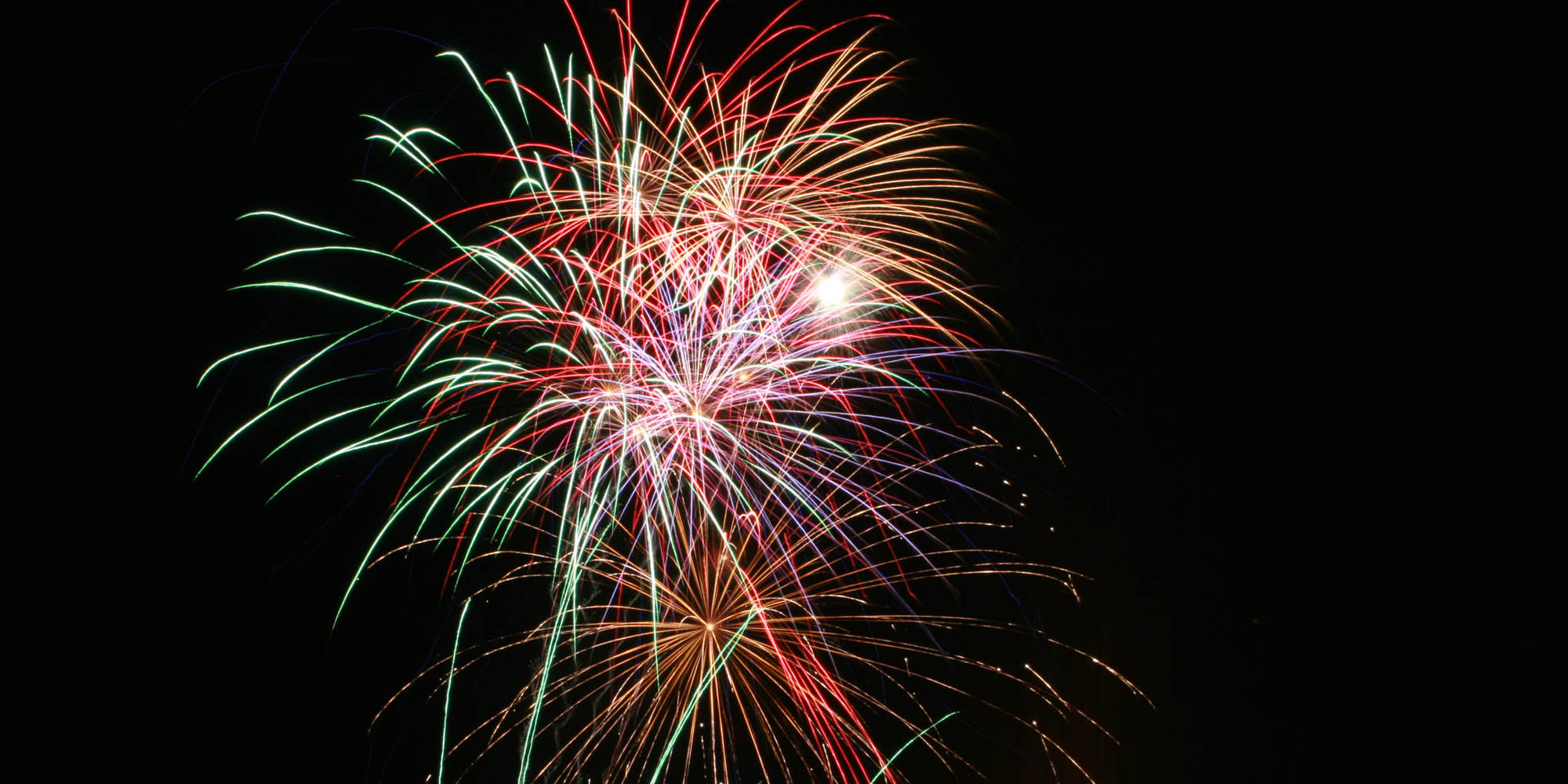 Fireworks display in the sky