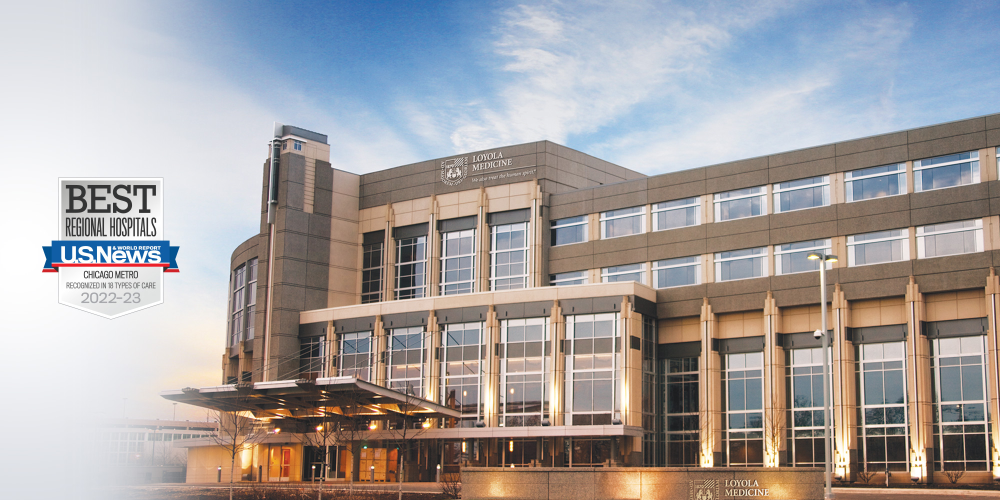 Exterior of Loyola University Medical Center