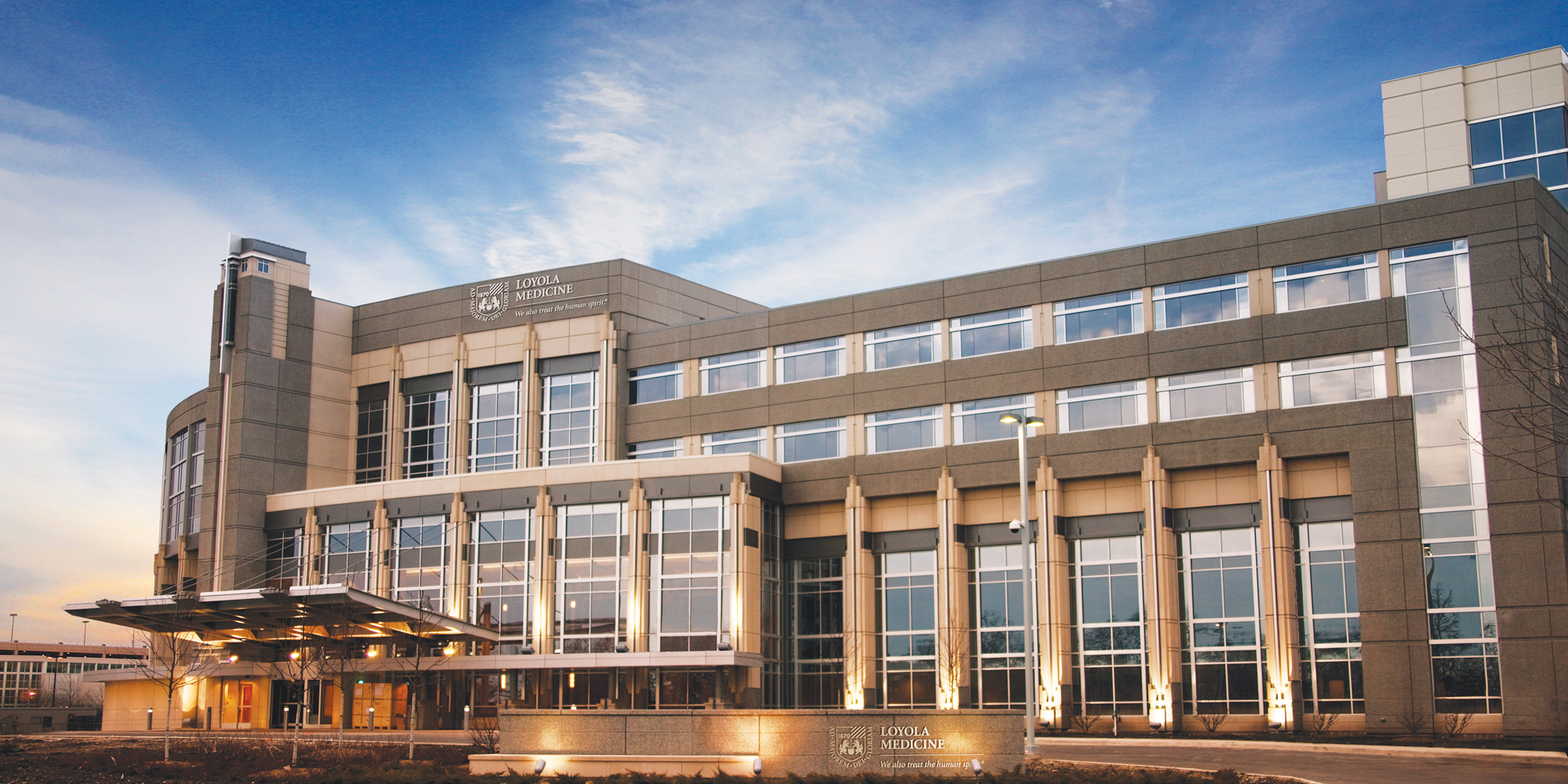 Exterior photo of Loyola University Medical Center