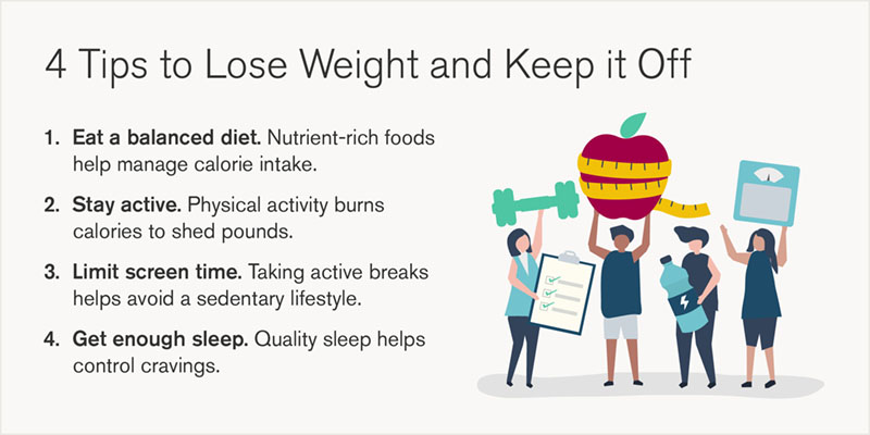 Four tips to lose weight and keep it off