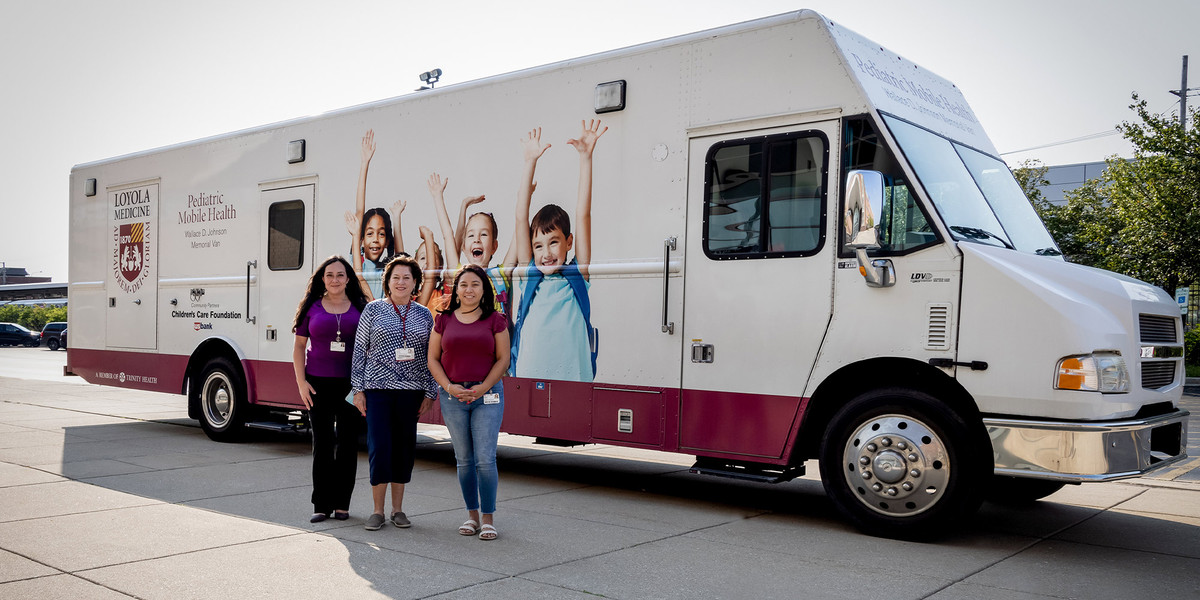 image of Loyola Medicine's pediatric mobile unit