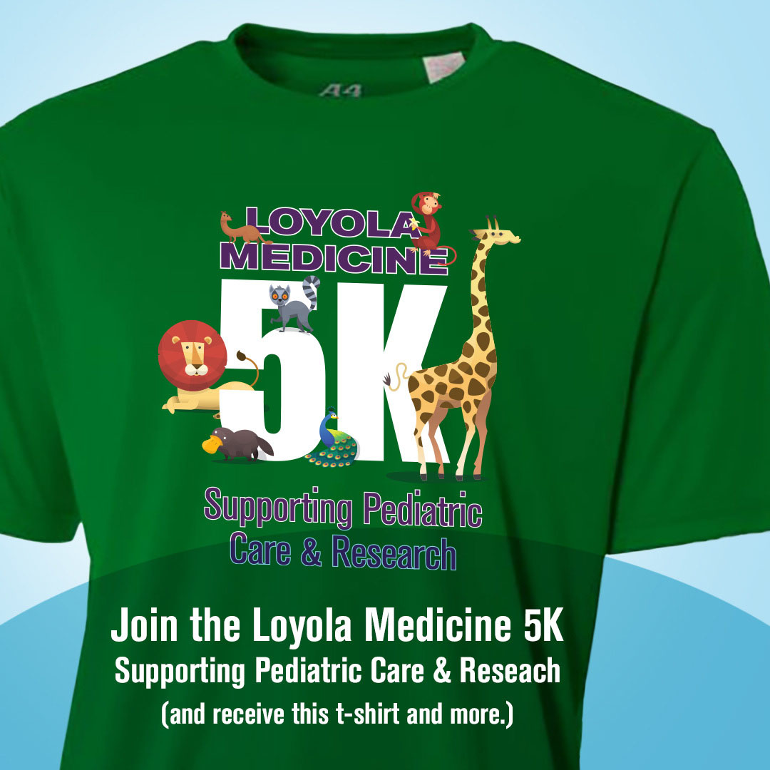 Loyola Medicine 5k t-shirt