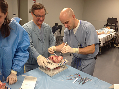 Residents in simulation lab