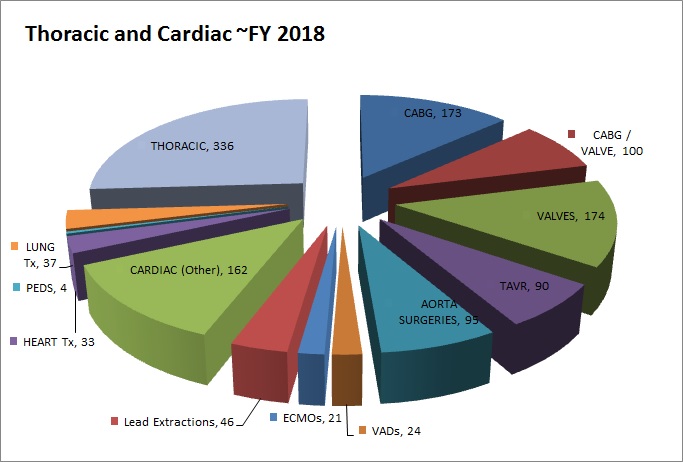 Thoracic and Cardiac FY 2018 chart