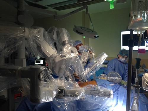 Robotic lung procedure at the Hines VA Hospital