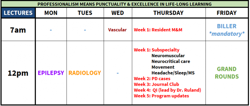 Sample conference schedule