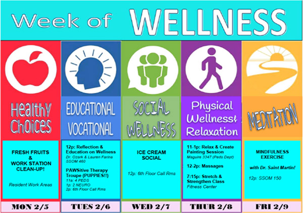 Week of Wellness schedule