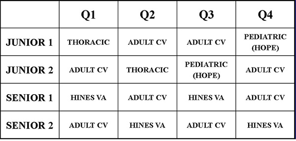 Thoracic and Cardiovascular Surgery Clinical Rotations