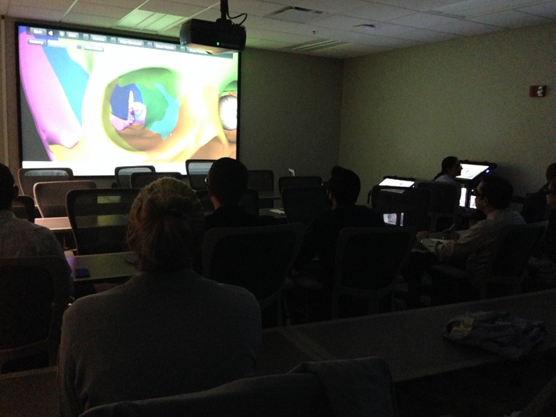 Presentation in the Stereo Learning Center at the Stritch School of Medicine.