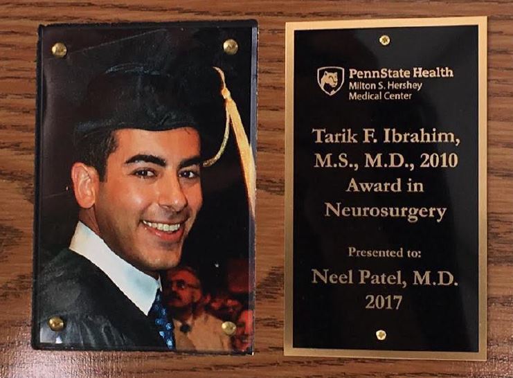 Tarik F. Ibrahim, M.S., M.D. ’10 Award in Neurosurgery